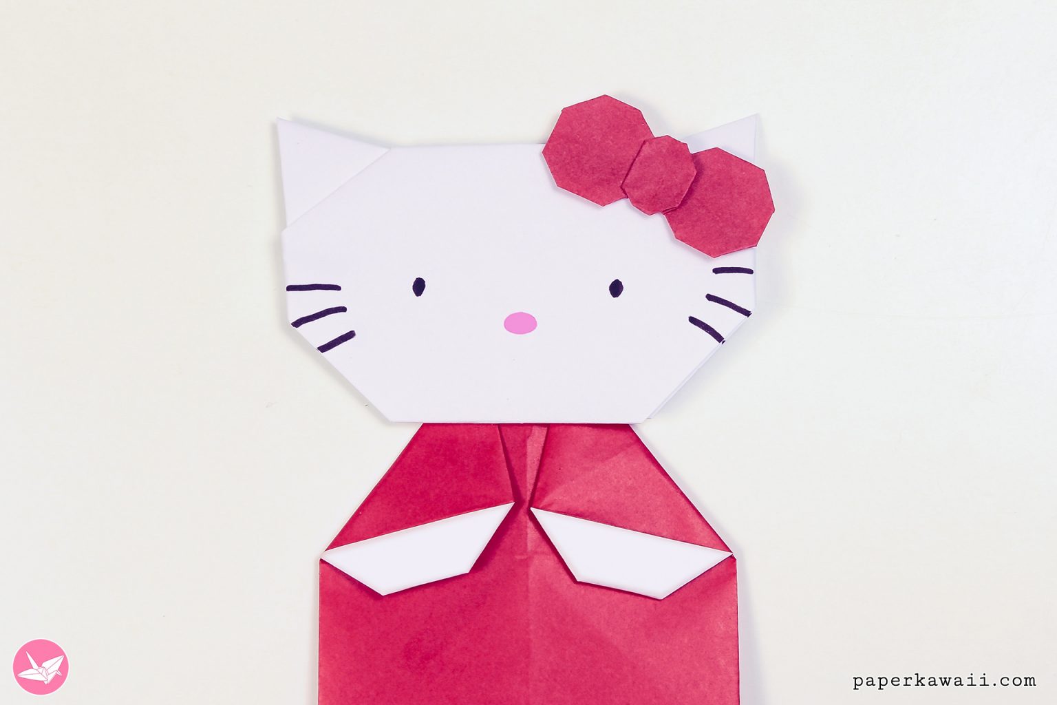 Origami Hello Kitty Video Tutorial - Paper Kawaii