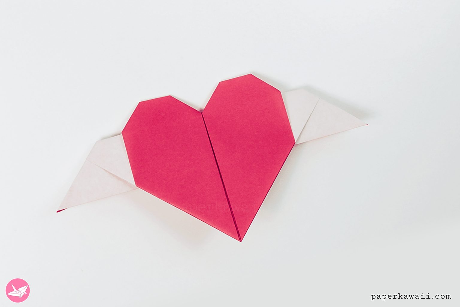 Origami Heart With Wings Video Tutorial - Paper Kawaii